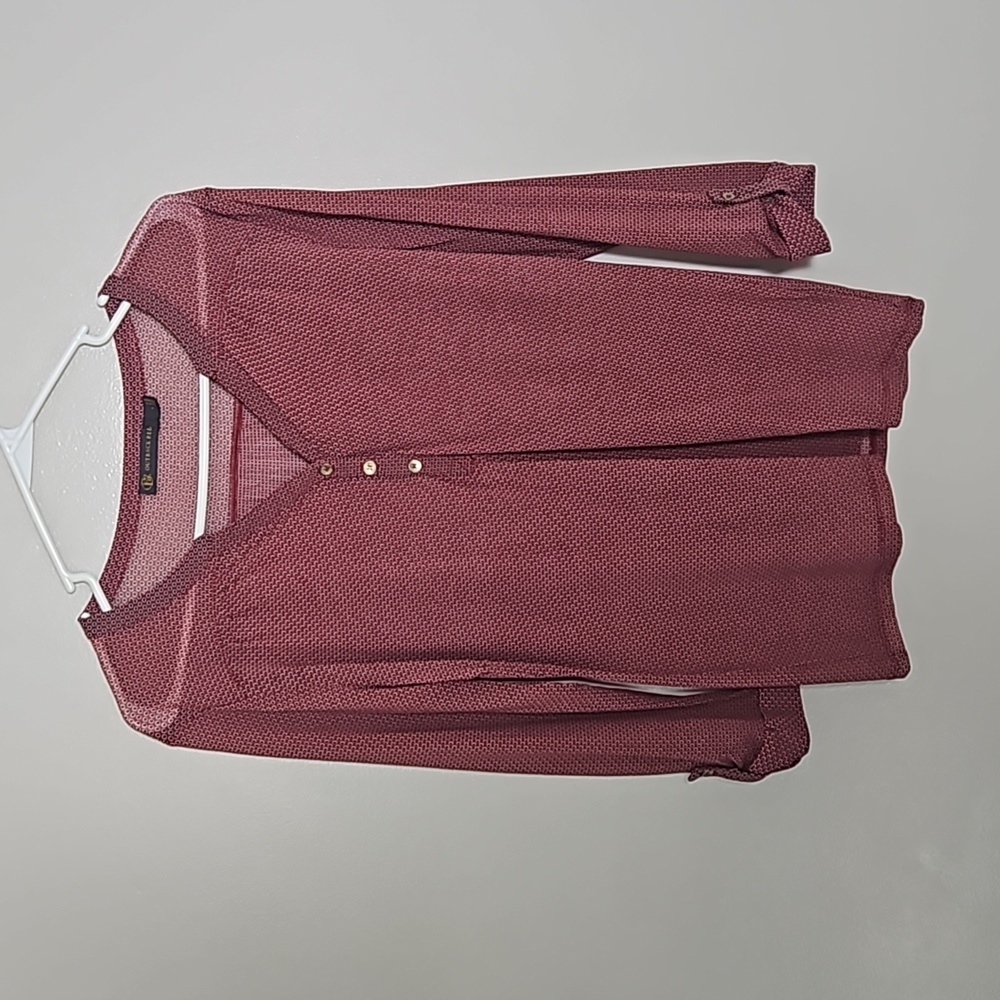 Outback Red Semi Sheer Blouse Sz Large